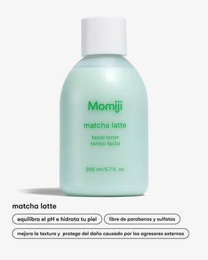 Sumérgete en la experiencia revitalizante del Matcha Latte Tónico de Momiji. Nuestra exclusiva fórmula combina las propiedades antioxidantes del matcha con ingredientes hidratantes para ofrecerte una piel radiante y saludable. Este tónico refrescante es perfecto para revitalizar la piel cansada y devolverle su luminosidad natural. Disfruta de los beneficios del matcha en tu rutina de cuidado de la piel con el Matcha Latte Tónico de Momiji. ¡Añádelo a tu carrito hoy y dale a tu piel el impulso que necesita!