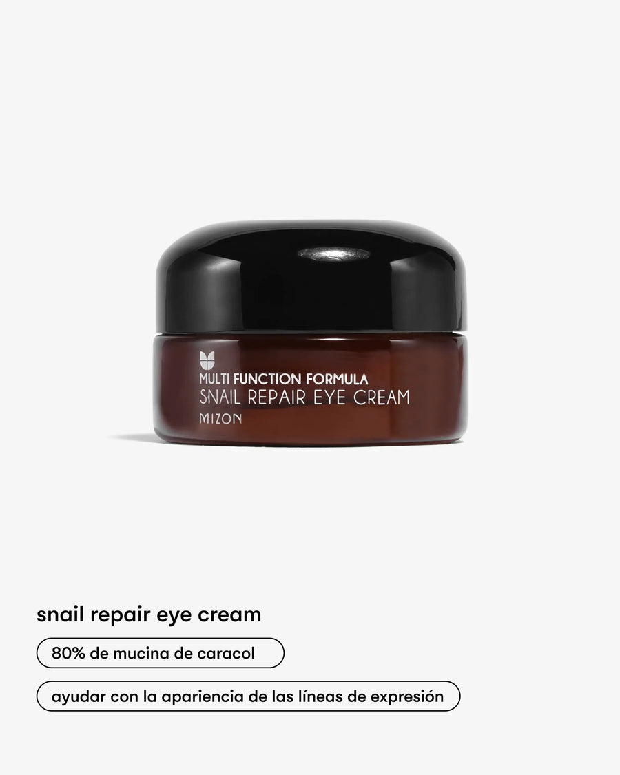 crema para ojos de mucina de caracol de Mizon en Momiji Beauty, tu destino confiable para productos de cuidado de la piel de calidad. Esta crema innovadora está formulada con mucina de caracol, reconocida por sus propiedades regenerativas y reparadoras. Su fórmula suave y de rápida absorción ayuda a reducir la apariencia de ojeras, bolsas y líneas finas alrededor de los ojos, mientras hidrata profundamente la delicada piel de esta área. 