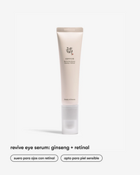 Descubre el Serum para Ojos Revive con Ginseng y Retinol de Beauty of Joseon en Momiji Beauty. Este innovador serum combina la poderosa acción revitalizante del ginseng con los beneficios rejuvenecedores del retinol, proporcionando una solución completa para el contorno de ojos. Con su fórmula única, este serum ayuda a reducir la apariencia de ojeras, líneas finas y arrugas, dejando la delicada piel alrededor de los ojos visiblemente más firme, luminosa y rejuvenecida. 